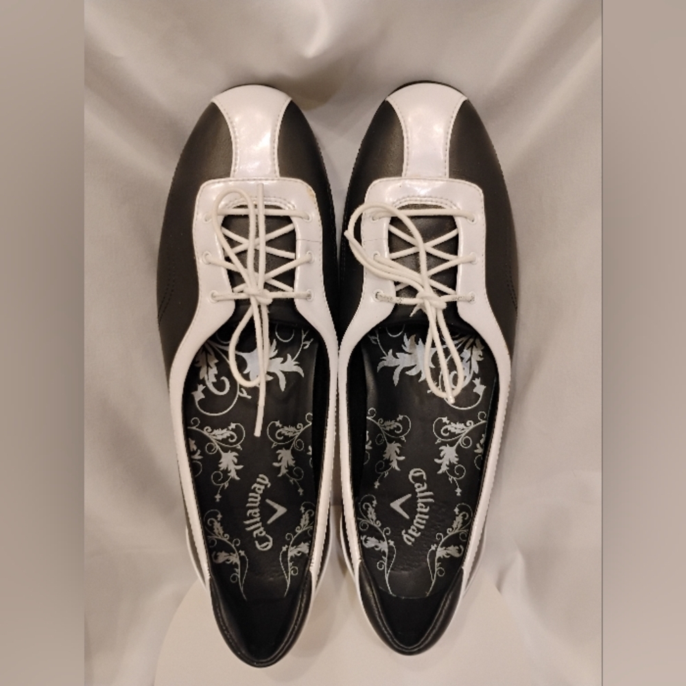 Callaway Women's White Black Half Lace Golf Shoe W471-17 Size US 9